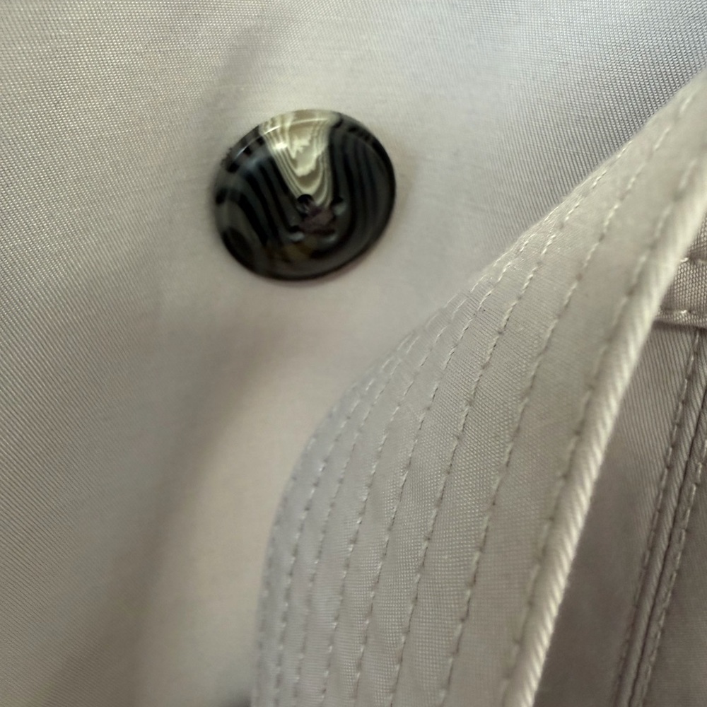 Marc New York Light Gray / Tan Double-Breasted Classic Minimalist Trench Coat - Picture 8 of 16